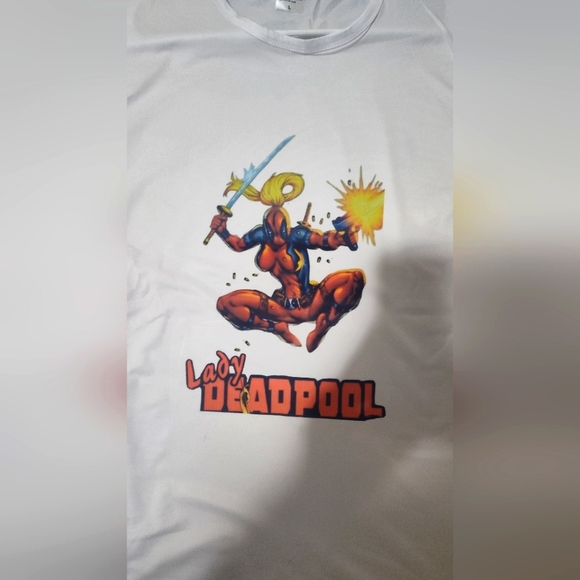 Brand New Custom Made Lady Deadpool T-shirt - Picture 2 of 3
